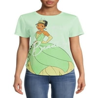 Kadın Prenses ve Kurbağa Kısa Kollu Grafikli Tişört