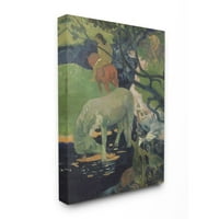 Stupell Ev D & eacute; Kor Atlar Banyo Yerli Paul Gauguin tarafından Klasik Boyama Tuval Duvar Sanatı Rakamlar