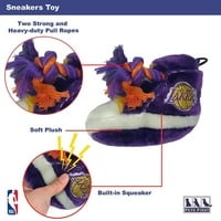Evcil Hayvanlar İlk NBA La Lakers Peluş Spor Ayakkabı Evcil Hayvan Oyuncağı. Lisanslı, Dayanıklı, Ağır Hizmet Tipi