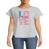 Kadın Aşk Bayrağı Grafikli Tişört