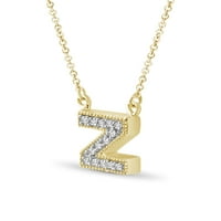Jewellersclub Accent Beyaz Pırlanta Z İlk 14 Ayar Altın Üzeri Gümüş Kolye