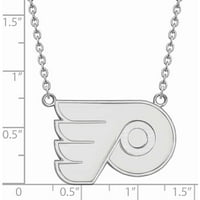 LogoArt NHL Philadelphia Flyers Gümüş Büyük Kolye Kolye ile