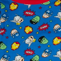 Marvel Süper Kahraman Maceraları Yürüyor Boy Uzun Kollu Snug Fit Pamuk Pijama, Set