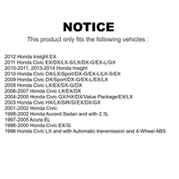 Honda Civic Accord Insight Acura EL İçin ön Seramik disk fren Balataları TEC-465A Seç uyar: 2003-HONDA CİVİC LX,
