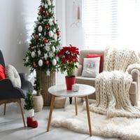 Sadece Papatya Kar Renkli Üçgen Ağaçlar Noel Yumuşak Bükülmüş Polyester dekoratif kırlent, 18 18