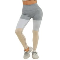Yaavıı Yüksek Bel Egzersiz Tayt Renk Dikiş Dikişsiz Yoga Pantolon Spor Koşu için