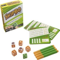 Kuru Silme Kalemleri ve Tahtaları ile Çocuklar, Yetişkinler ve Aile Gecesi için Skip-Bo Roll and Write Zar Oyunu