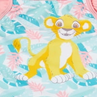 Disney Aslan Kral Bebek Kız Tankini Üst ve Altları, Mayo Seti
