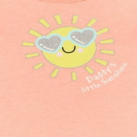 Garanimals Bebek Kızlar Babanın Küçük Güneş Işığı Gülümseyen Güneş Grafik Bodysuit