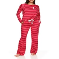 S. Polo Assn. Kadın ve Kadın Artı Uzun Kollu ve Salon Pijama Pantolon Uyku Seti
