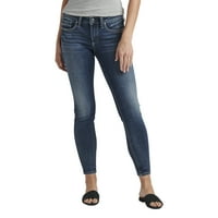Gümüş Jeans A.Ş. Kadın Britt Low Rise Skinny Jeans, Bel Ölçüleri 24-36