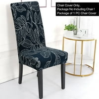 Benzersiz Pazarlık Streç Polyester Yemek Sandalyesi 4'lü Set, Koyu Mavi