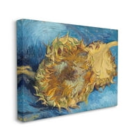 Stupell Ev Dekor Ayçiçeği Sarı Mavi Klasik Boyama Tuval Duvar Sanatı Vincent Van Gogh