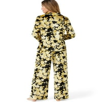Sofia Intimates tarafından Sofia Vergara kadın ve kadın Artı Boyutu Ezilmiş Kadife Pijama Takımı, 2 Parça