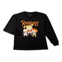 Nickelodeon Tarafından Rugrats Uzun Kollu Grafik Ekip Boyun T-Shirt