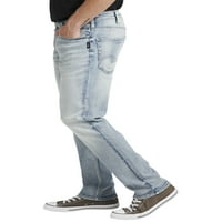 Gümüş Jeans A.Ş. Erkek Eddie Rahat Fit Konik Bacak Kot Büyük ve Uzun Boylu, Bel ölçüleri 38-56