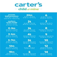 Carter'ın Çocuğum Bebek ve Yürümeye Başlayan Kızlar Üst ve Pantolon Seti, Boyutları Months-5T