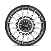 Moto Metal Alüminyum Jant MO 22X12in Parlak Siyah İşlenmiş Kaplama, MO80722263544N