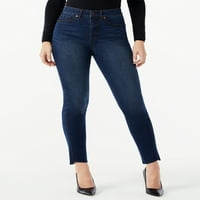 Sofya Kot Kadın Pembe Kıvrımlı Yüksek Katlı Yan Panel Skinny Jeans