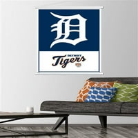 Detroit Tigers - Manyetik Çerçeveli Logo Duvar Posteri, 22.375 34