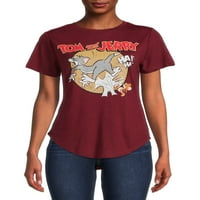 Tom ve Jerry Kadın Kısa Kollu Grafikli tişört