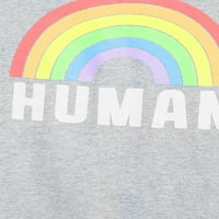 Gurur İnsan ve Aşk Erkek ve Büyük Erkek grafikli tişört, 2'liPaket