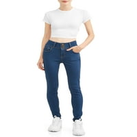 Juniors ' Wa Yüksek Rise Push Up Düğme Skinny Jeans