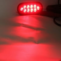 Seti LED 6 Oval Kırmızı Fren Dur Dönüş Kuyruk İşaretleyici sinyal ışıkları Kamyon Römork Traktör için Grommet Pigtail