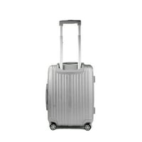Hardside Carry-On Bagaj Genişletilebilir El Taşıma Haddeleme Bavul Dönen Tekerlekler ile Dahili TSA Kilit Gümüş