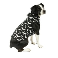 Canlı Yaşam Cadılar Bayramı Köpek Giysileri, Yarasa baskılı kapüşonlu svetşört, Köpekler için, Orta Boy