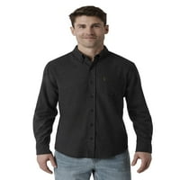 Chaps erkek ve Büyük erkek Uzun Kollu Streç Düğme Aşağı Flanel Gömlek