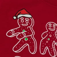 Tatil Zamanı Erkek Özel Noel Grafik Uzun Kollu Tişörtler 2'li Paket, Bedenler 4'lü ve Artı
