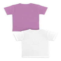 Sonic Kirpi Kız Grafik Ekip Boyun Kısa Kollu T-Shirt, 2'li Paket, Beden XS-XL
